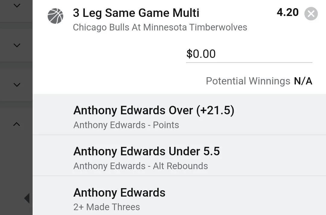 Edwards 2 units. Take odds over $3