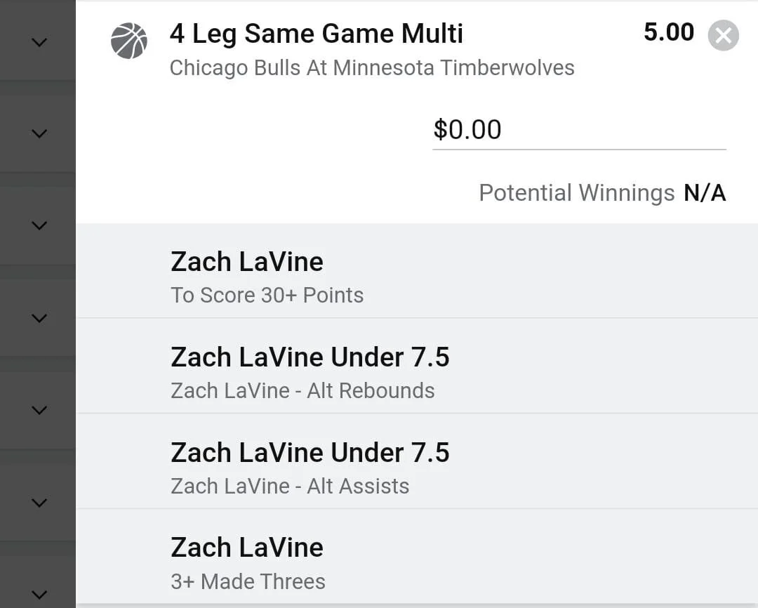 LaVine 1.5 units. Take odds over $4