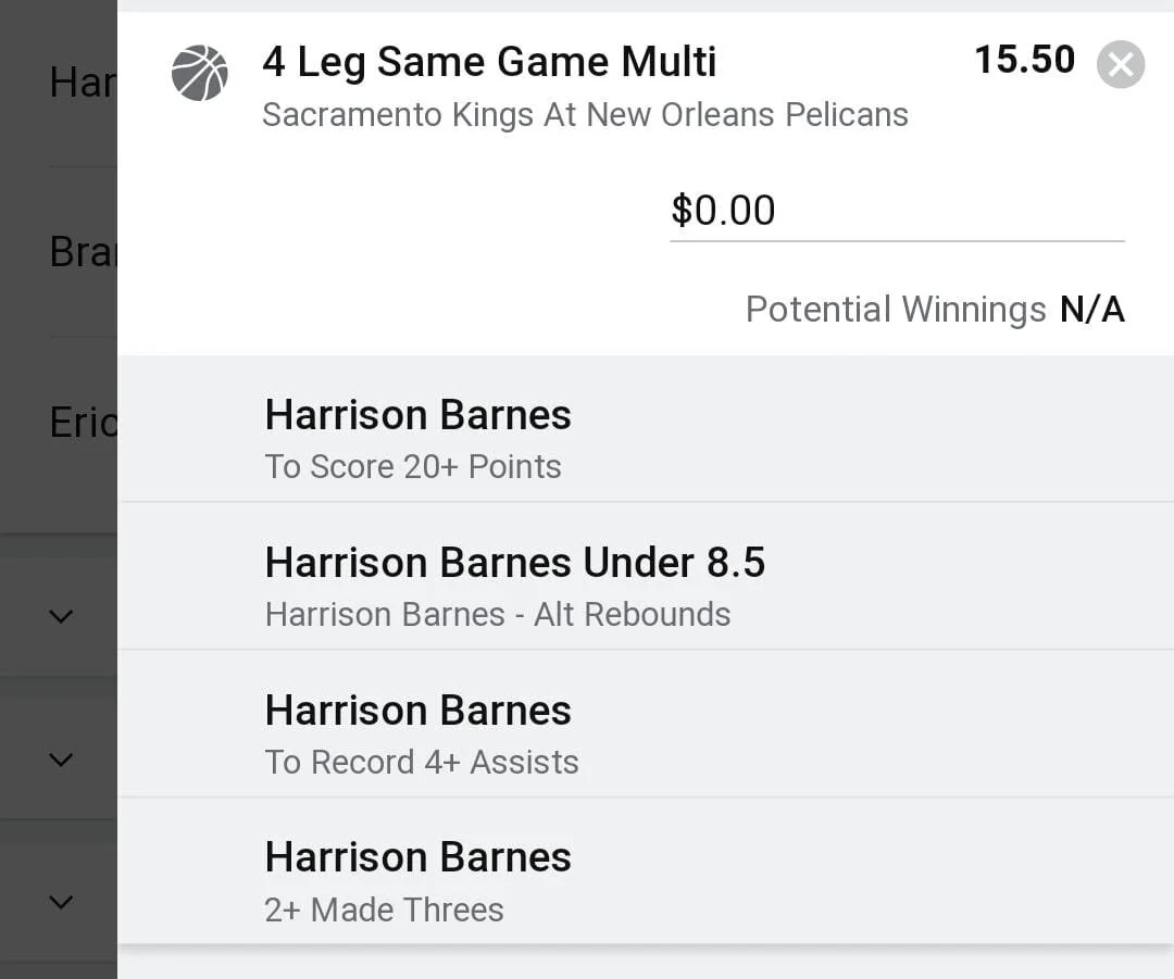 Harrison 1.5 units. Take odds over $8