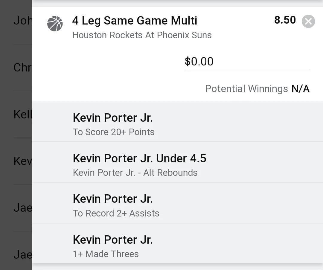 Porter Jr 1.5 units. Take odds over $6.5