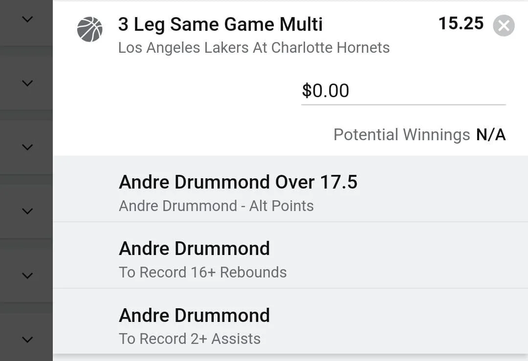 Drummond 1.5 units. Take odds over $10