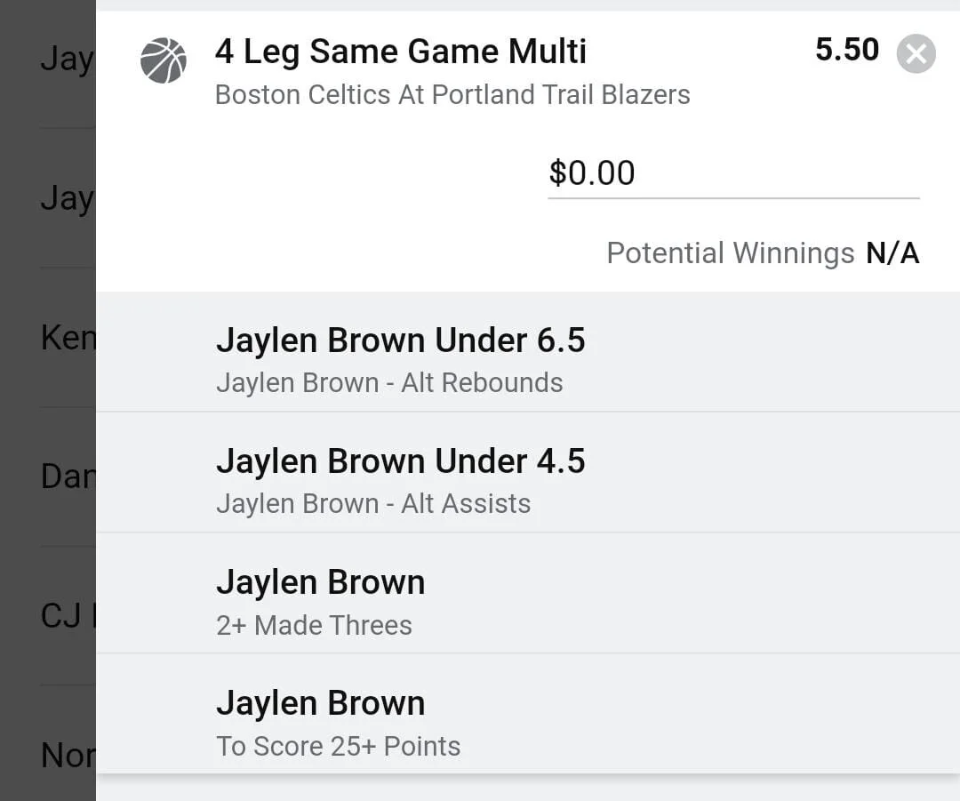 Brown 1.5 units. Take odds over $4.5