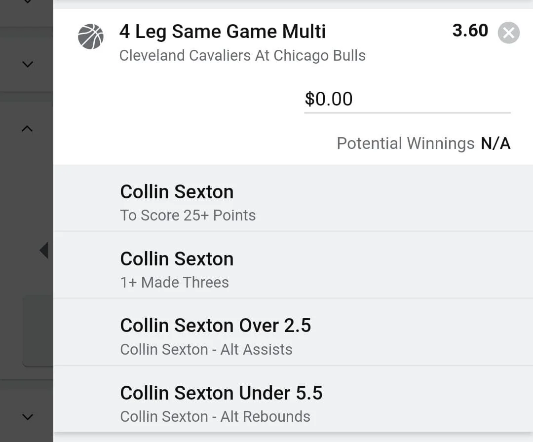 Sexton, Stake 2 units. Accept odds over $3.00