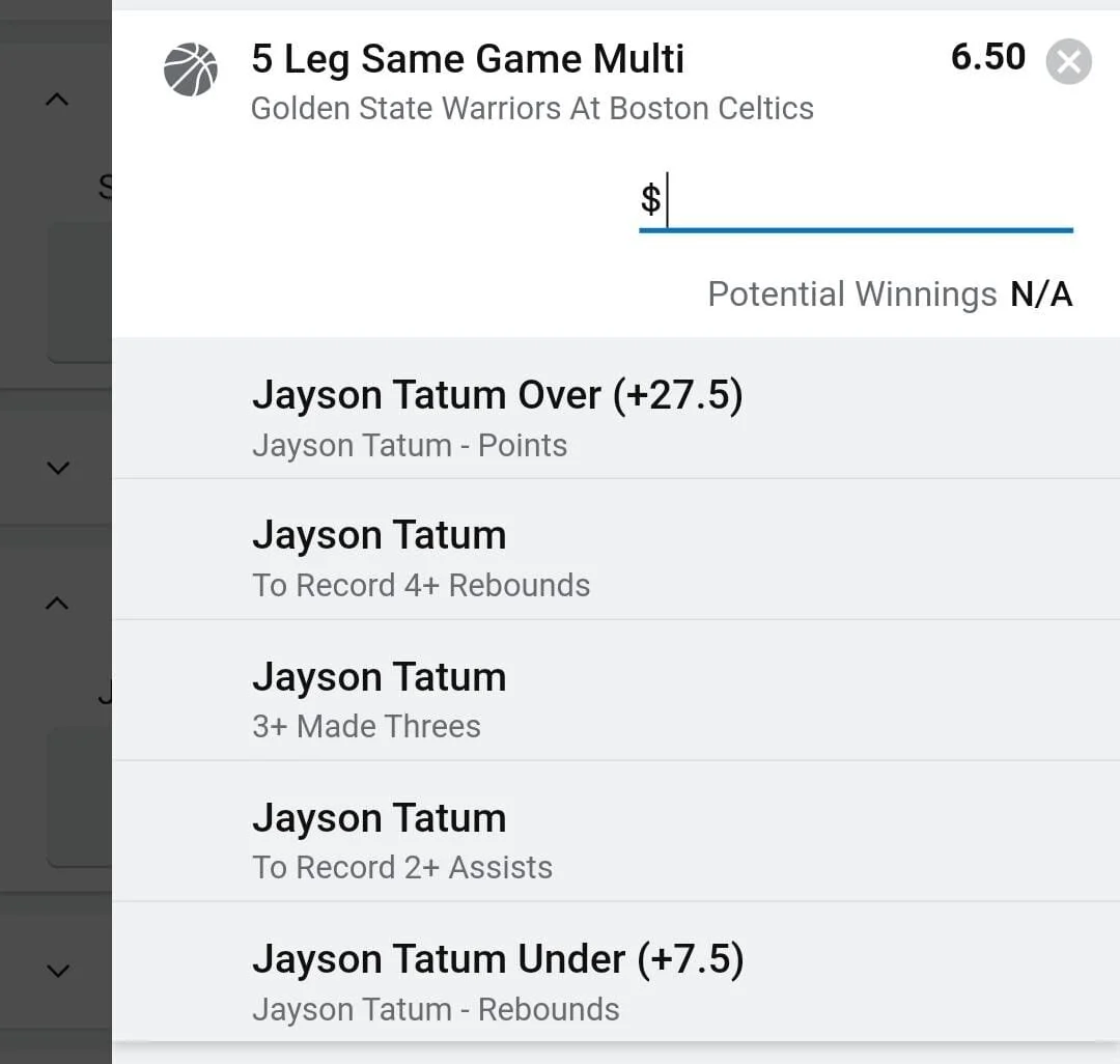 Tatum, Stake 1.5 units. Accept odds over $5.00