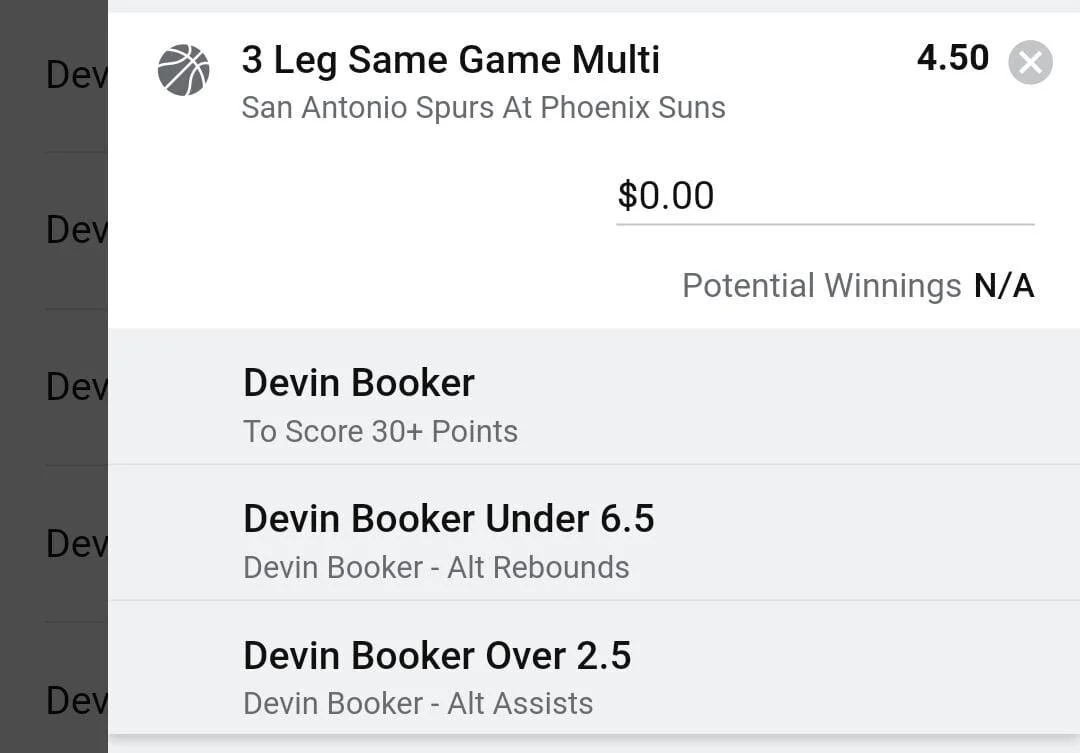 Booker, Stake 2 units. Accept odds over $3.75