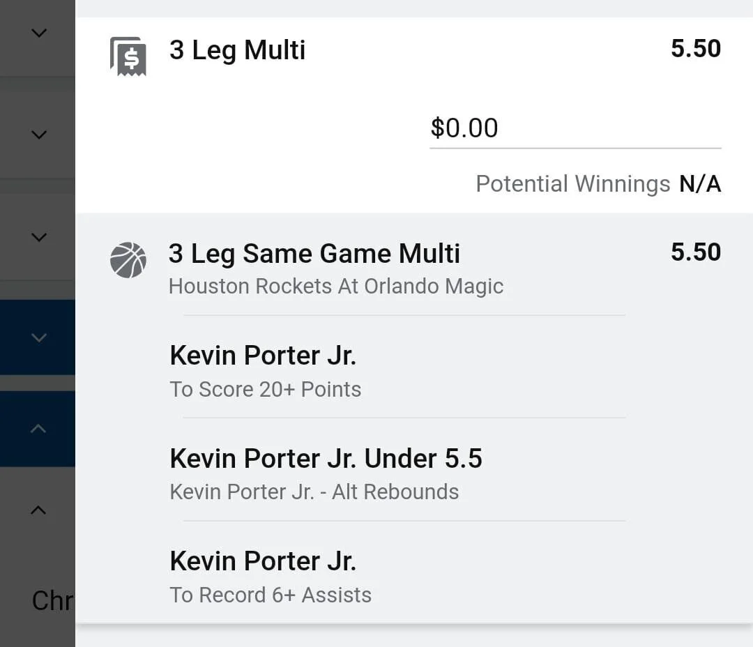 Kevin Porter Jr. Stake 1.5 units. Accept odds over $4.05