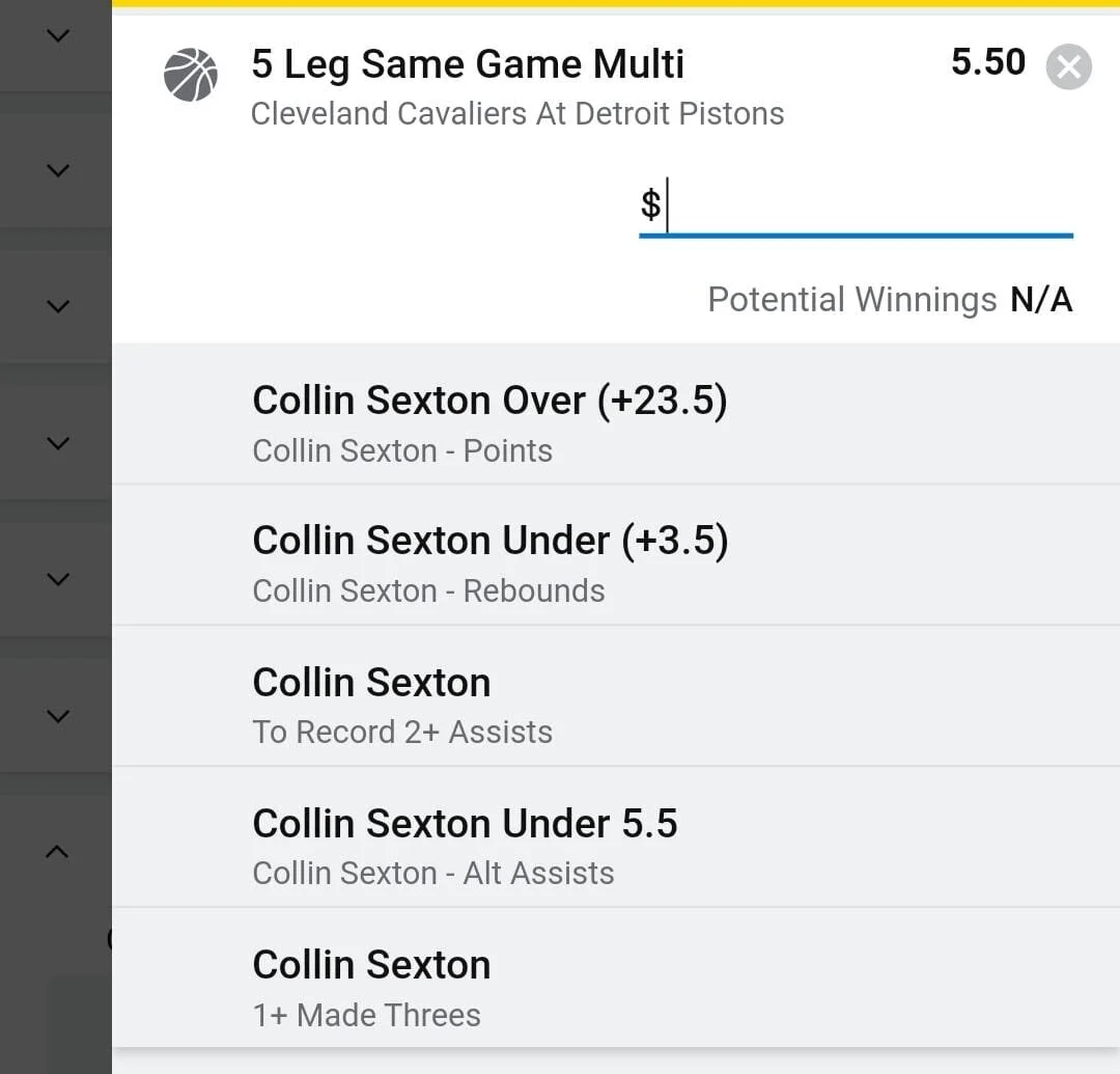 Sexton, Stake 1.5 units. Accept odds over $4.00