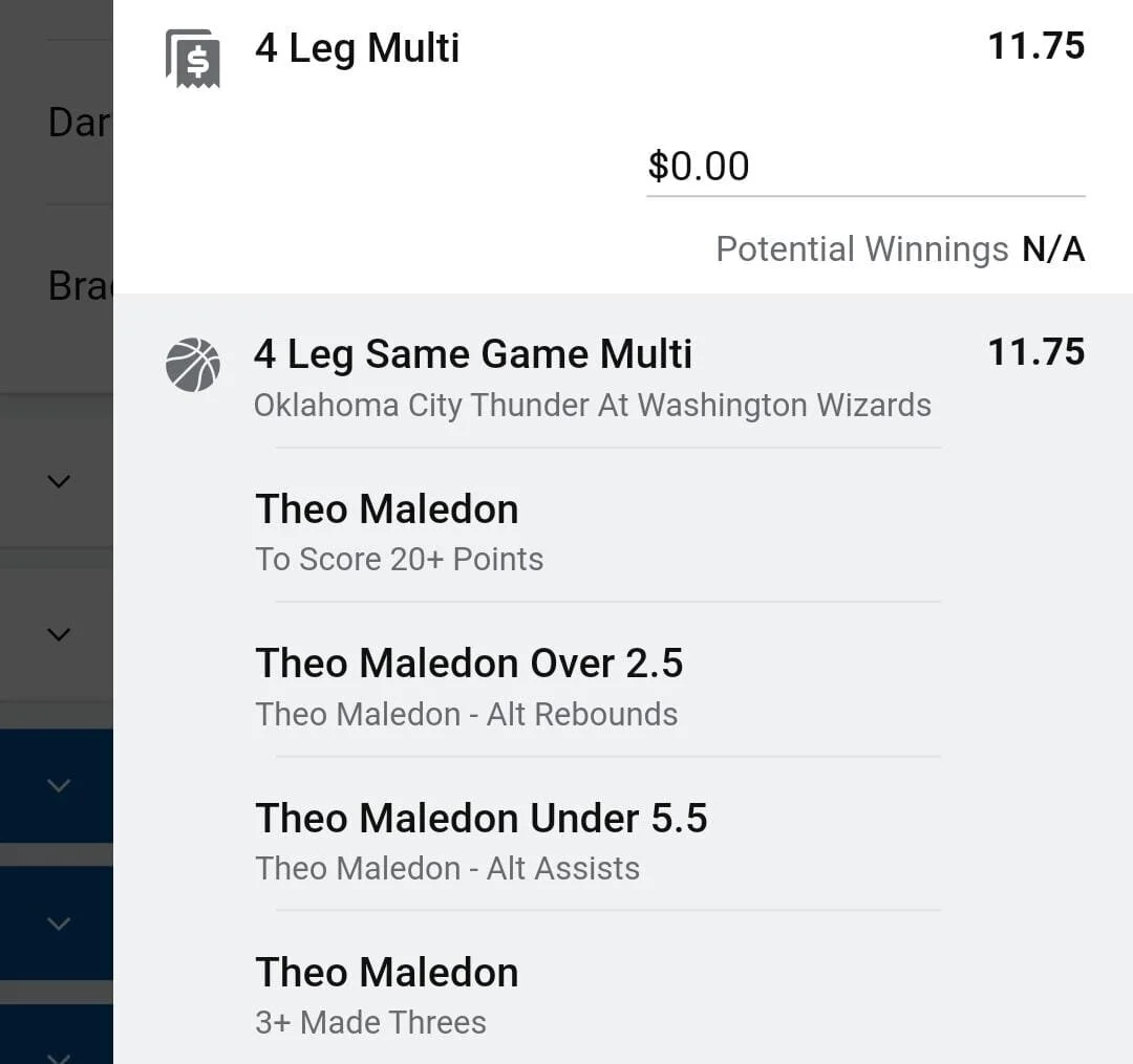 Theo, Stake 1 unit. Accept odds over $8.00