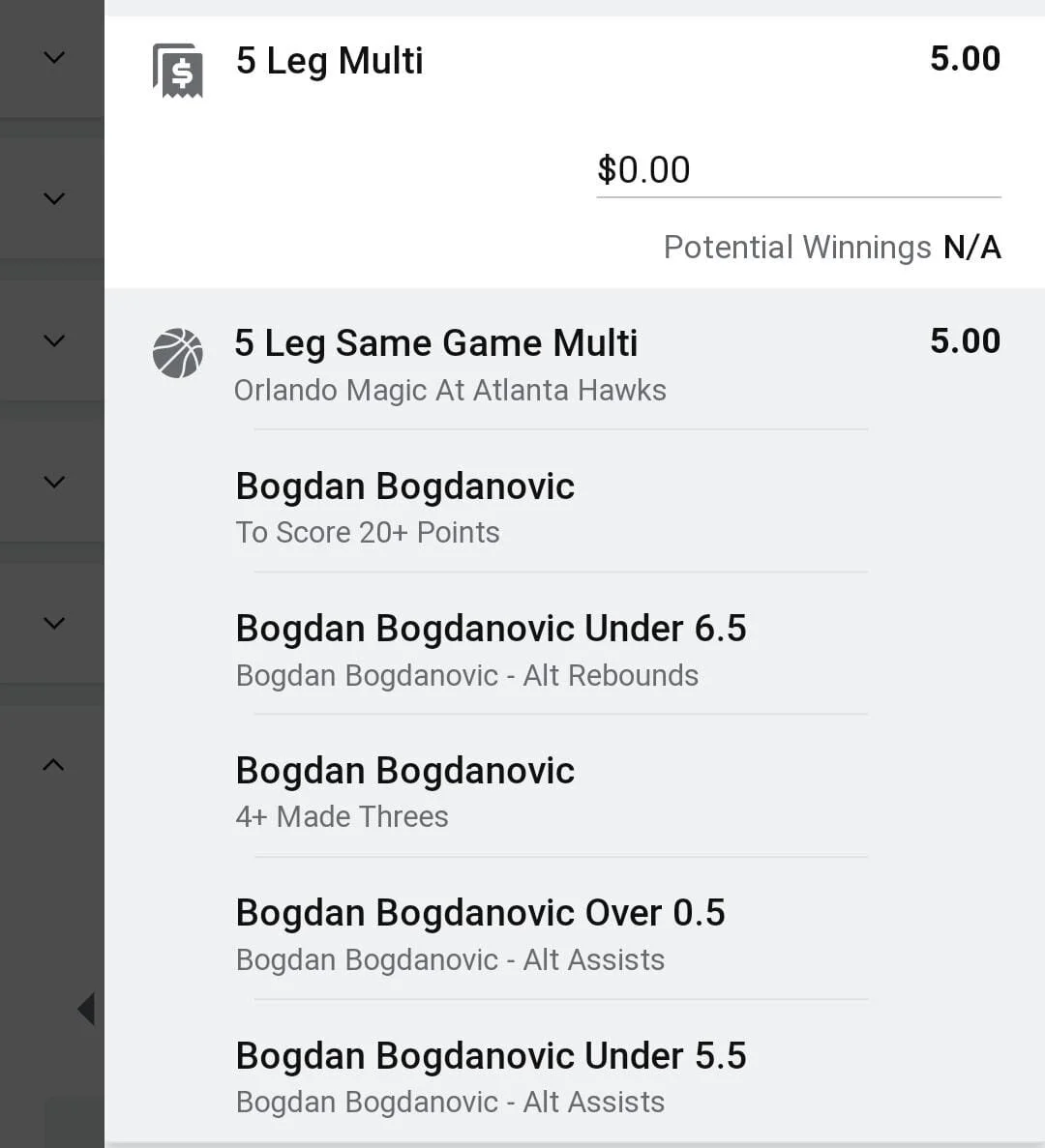 Atlanta Hawks Bogdan, Stake 1.5 units. Accept odds over $4.00+