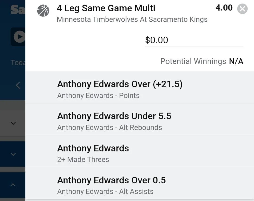 BEST BET16 games with this line on the season.11 games of 22 since the ASG. Anthony knows his role and he plays it well.Anthony Edwards, Stake 3 Units, Accept odds over $2.50