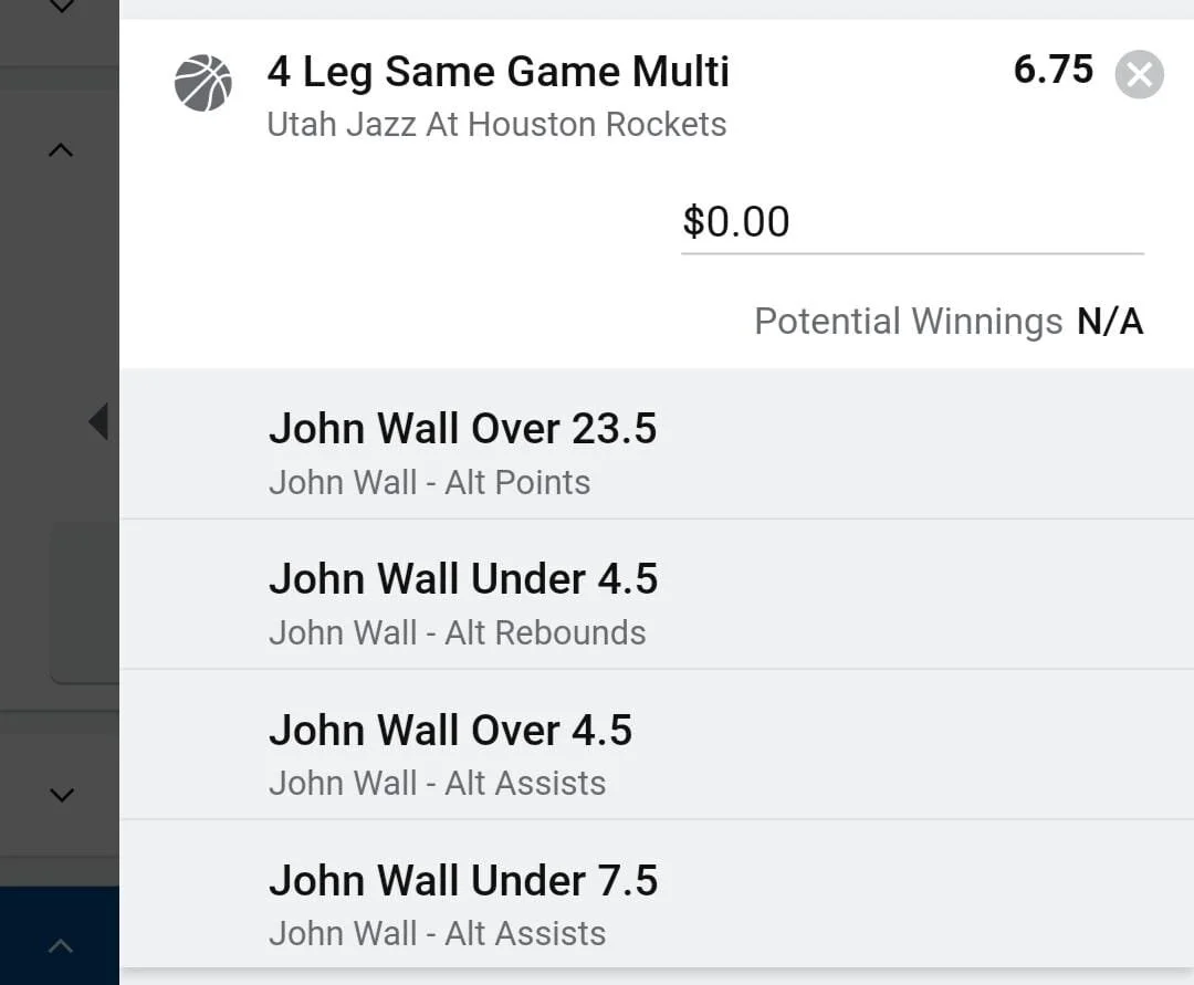 Wall, Stake 1.5 units. Accept odds over $5.00+