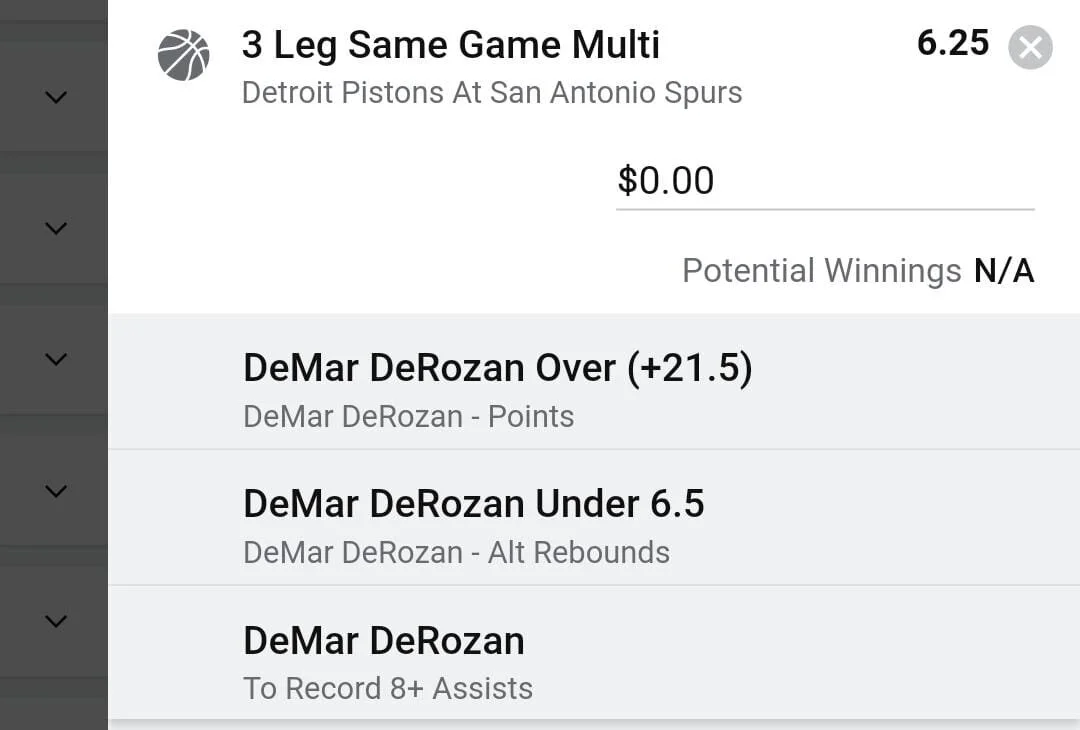 DeMar, Stake 1.5 units. Take odds over  $5