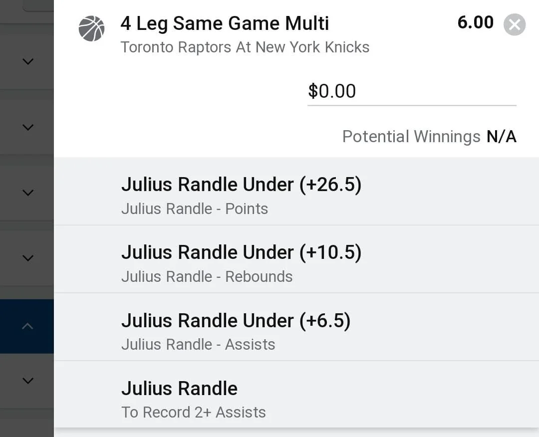 BEST BET. Julius has hit this line 16 times this season. 6 times since the All Star game and in 3 of his last 4 matches vs the Raptors. Now this bet is a little different to our normal Julius Randle plays. I feel this could be a very good spot for t…