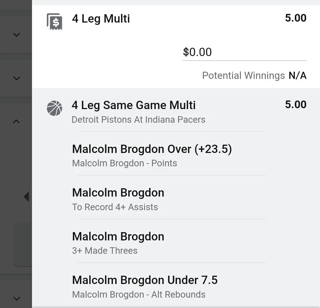 Brogdon 1.5 units. Take odds over $4