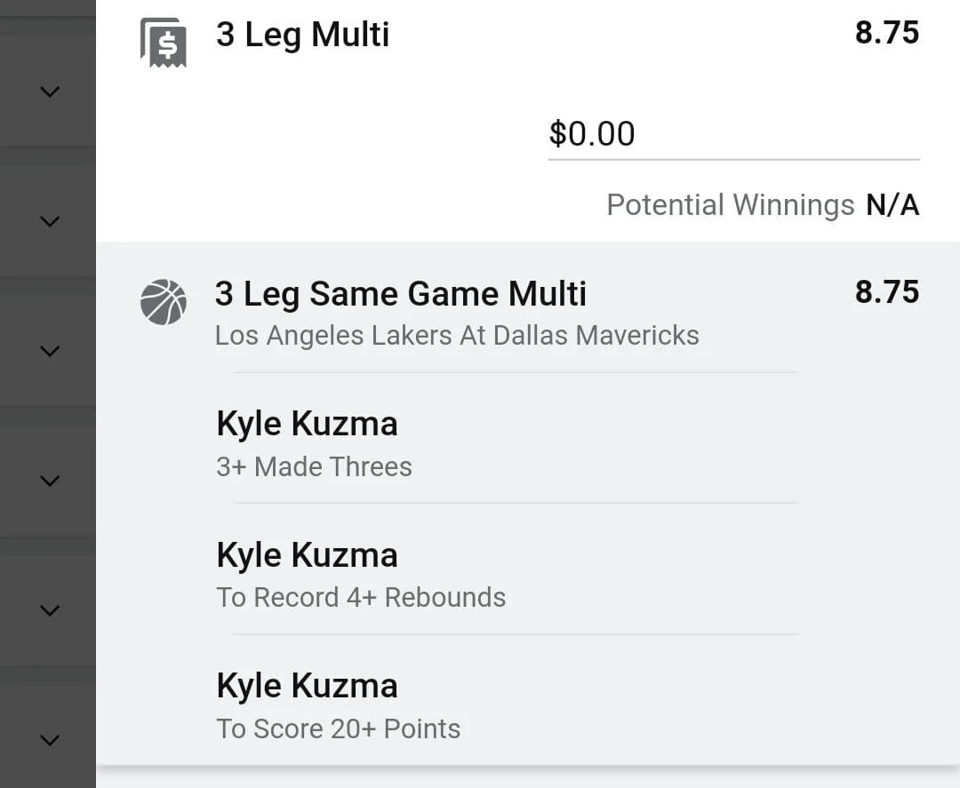 Kuzma 1.5 units. Take odds over $7