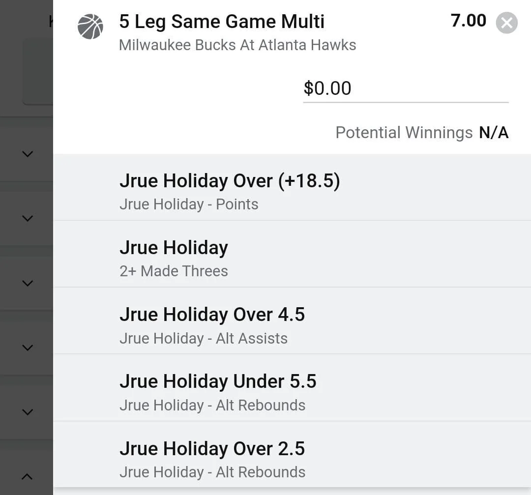 Jrue 1.5 units. Take odds over $6