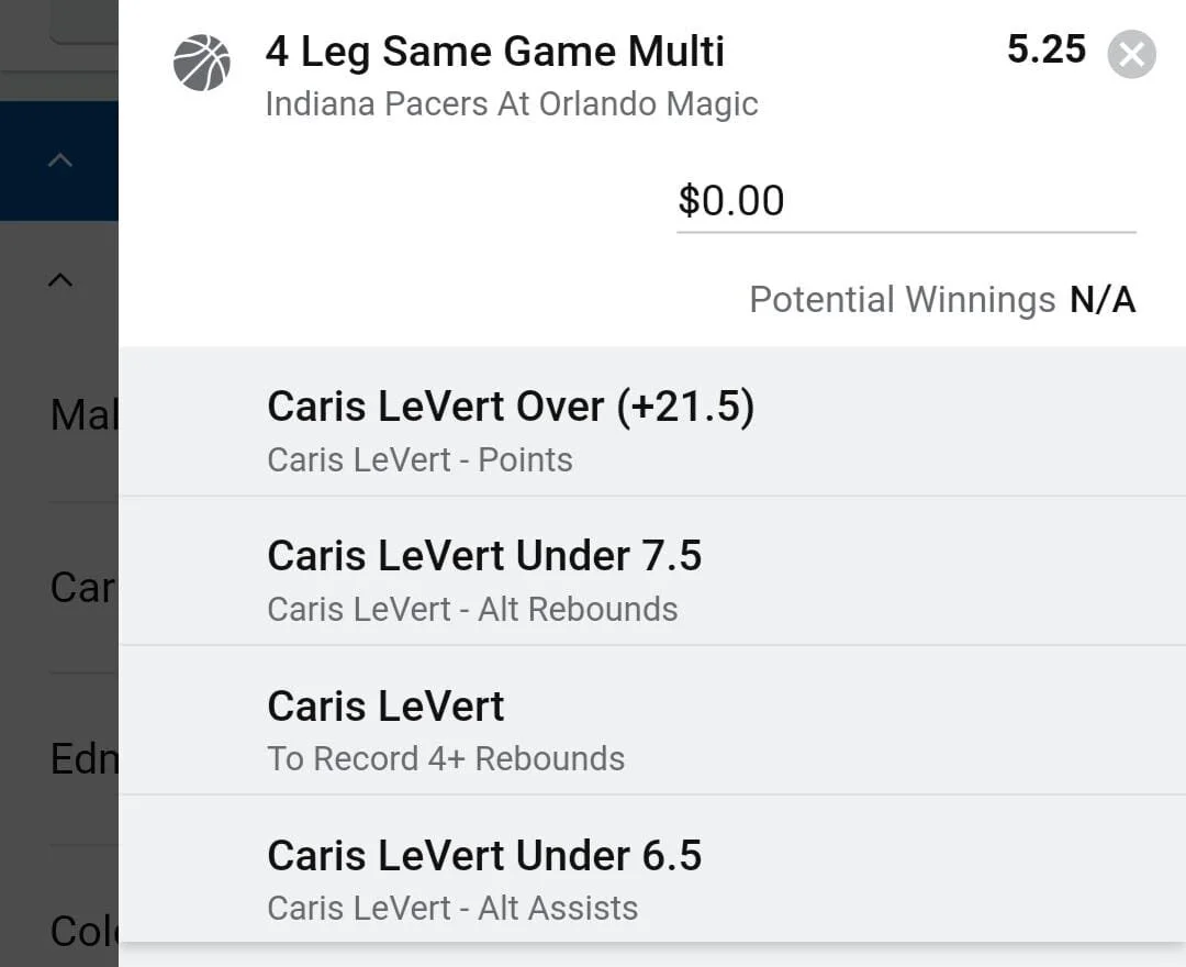 Caris 1.5 units. Take odds over $4.25