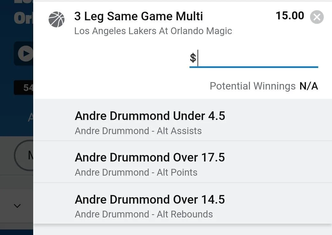 Drummond 1.5 units. Take odds over $10