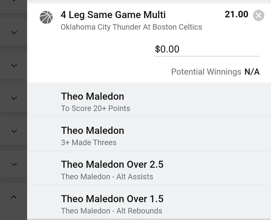 Theo 1 unit. Take odds over $15