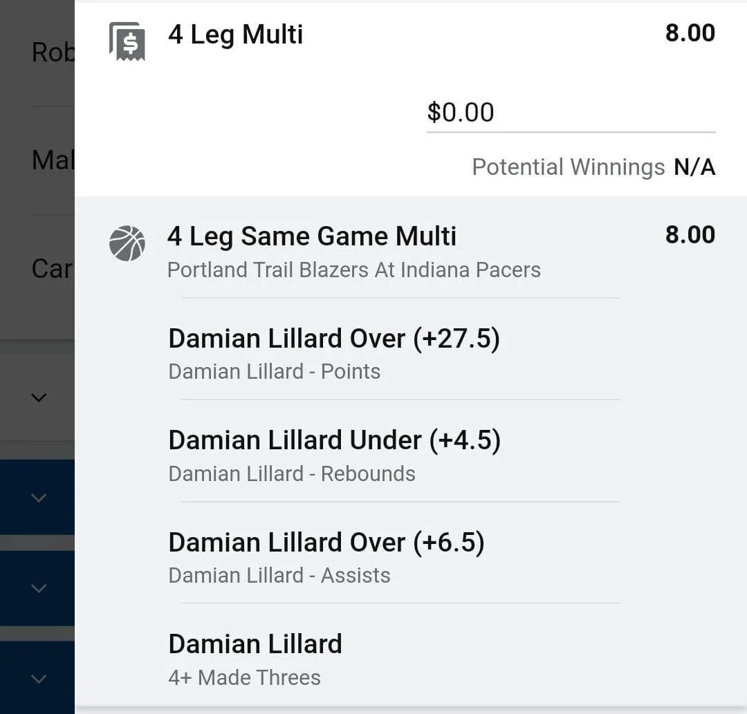 Lillard 1.5 units. Take odds over $7