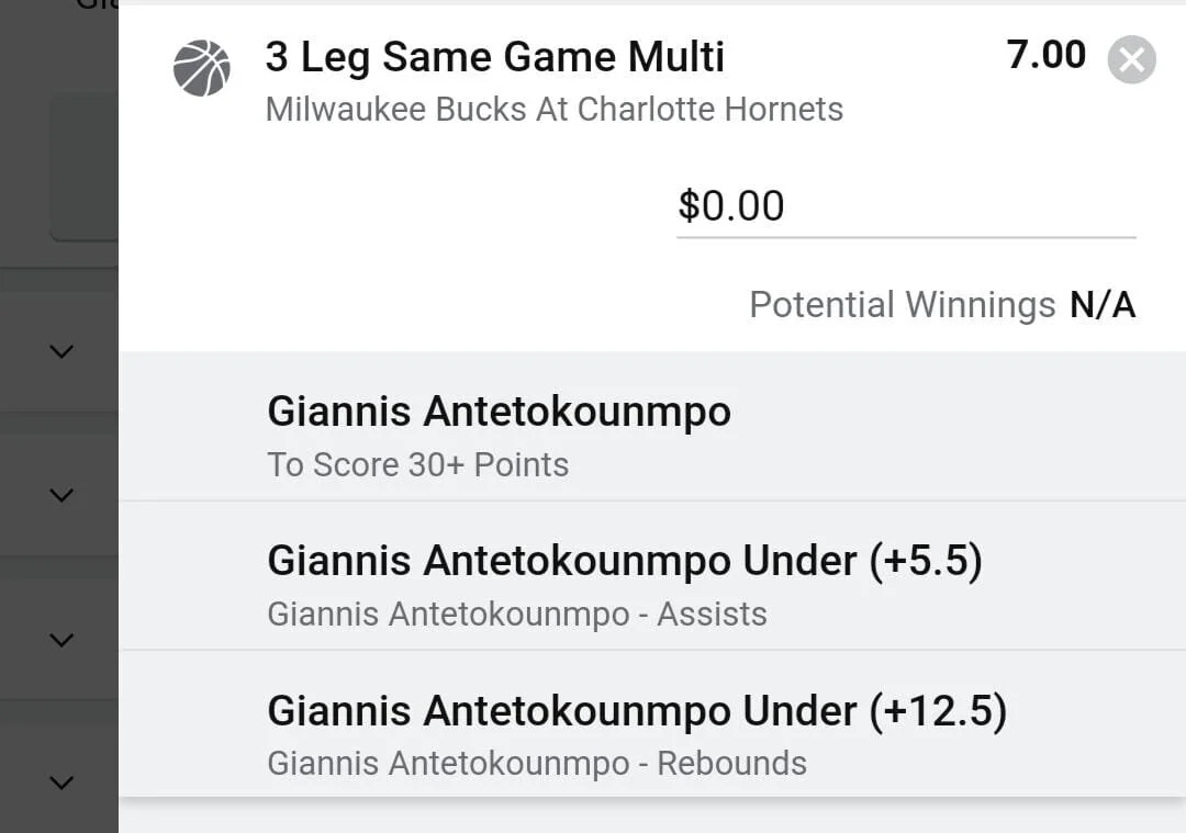 Giannis 1.5 units. Take odds over $6