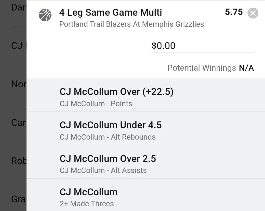 CJ 1.5 units. Take odds over $4.75