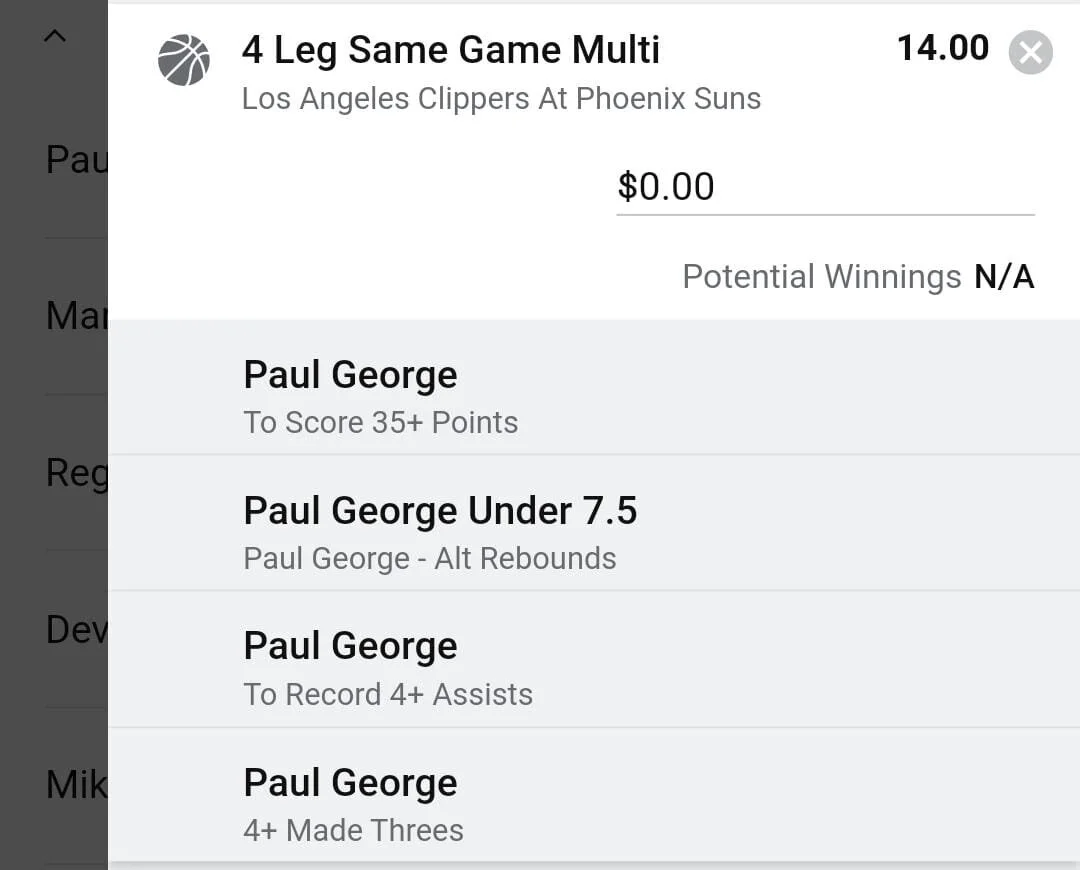 PG 1 unit. Take odds over $10