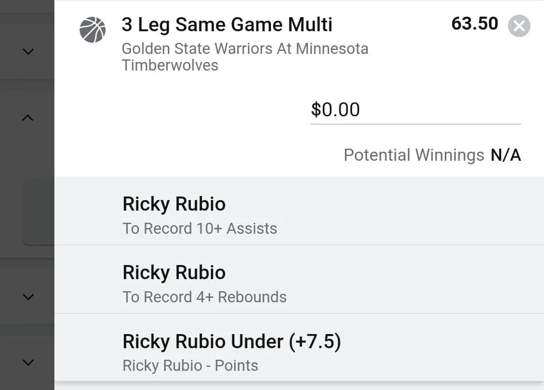Ricky has hit this line 5 times this season. He's a very capable passer and play maker with a career assist % of 36.9 which means while he's on the floor he assists in 37% of team mates made baskets. Big danger he doesn't play enough but I'm happy t…