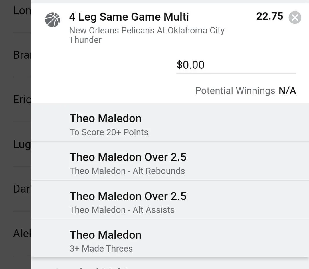 Theo 1 unit. Take odds over $15