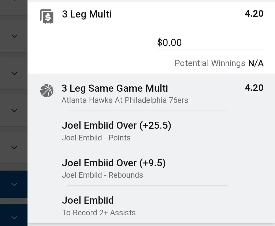 Embiid 2 units. Take odds over $3