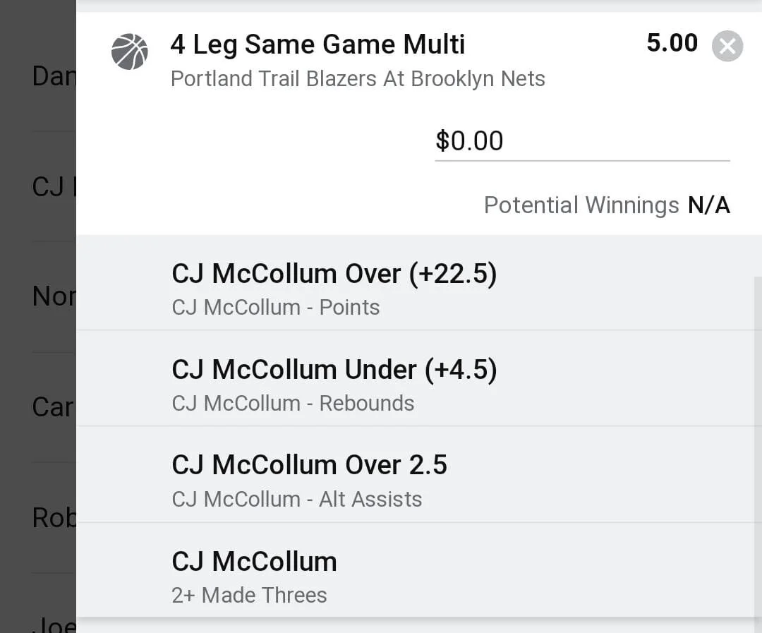 CJ 2 units. Take odds over $4