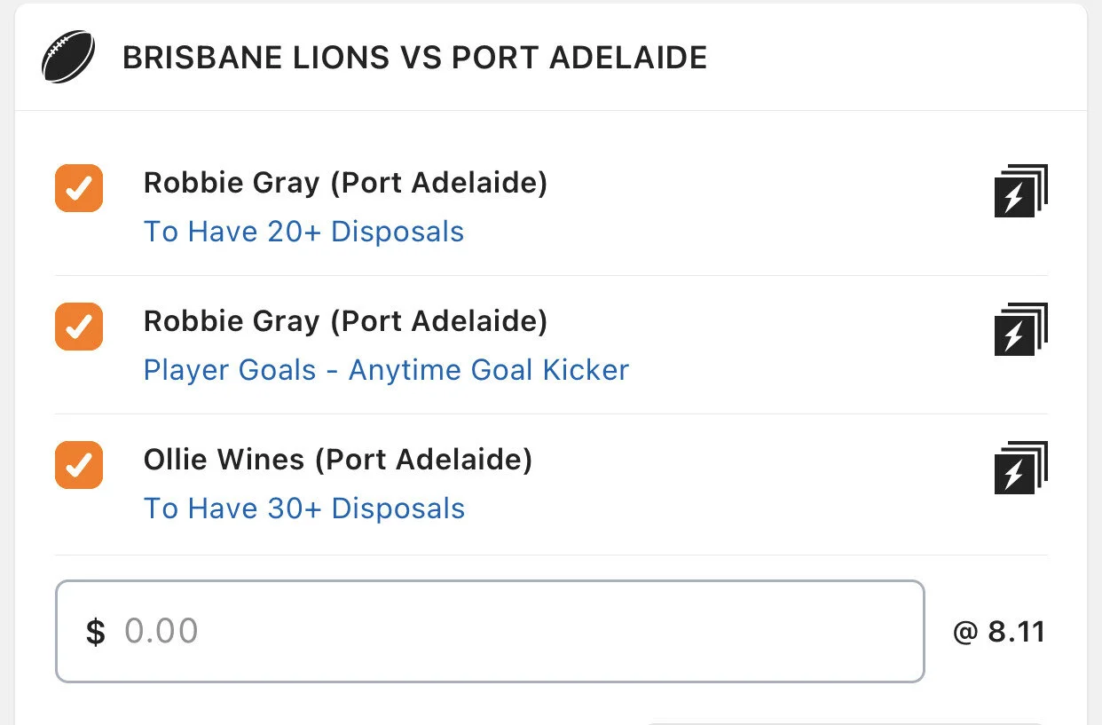 Port SGM - Stake 1 Unit, Minimum Odds 5.8, Lads/Neds