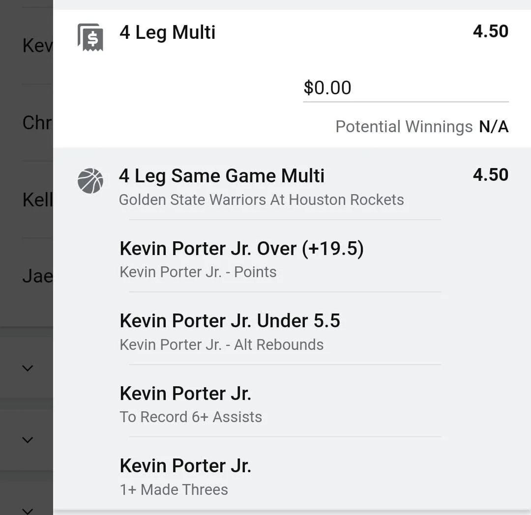 Kevin Porter Jr 2 units. Take odds over $3.5