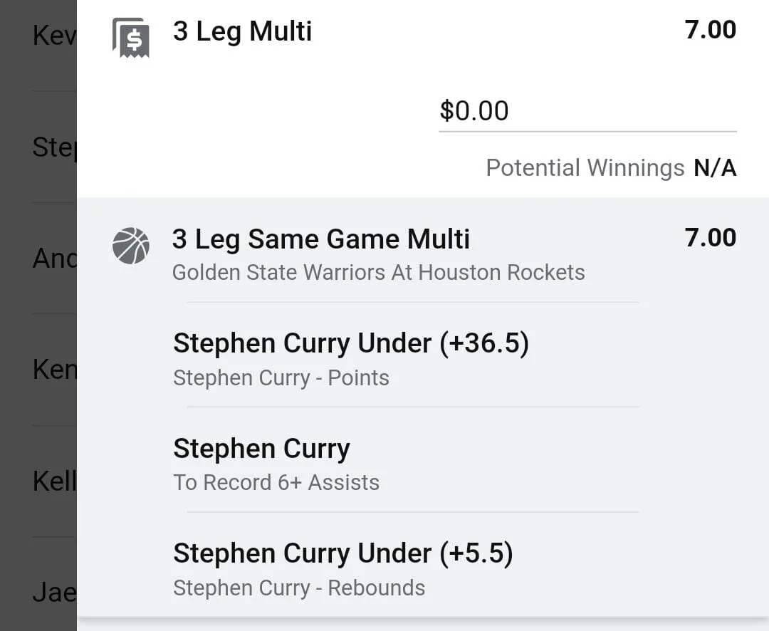 Stephen Curry 1.5 units. Take odds over $5