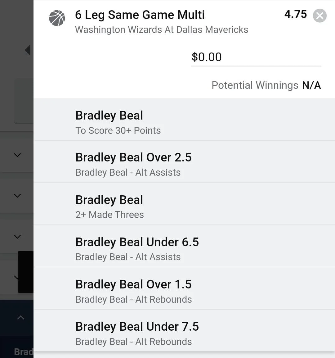 Beal has hit this 20 of 53 games this season. 5 times in 13 games last month.Beal 2 units. Take odds over $3.75