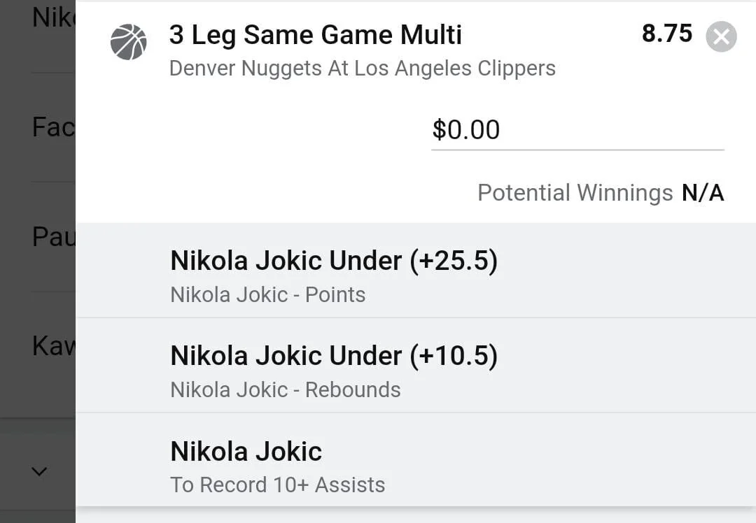 Jokic 1.5 units. Take odds over $6