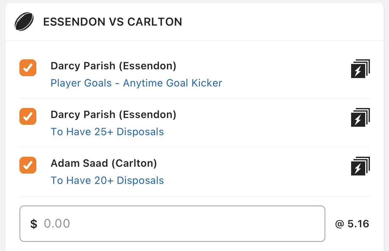 Dons SGM, Stake 1.5 units, Minimum Odds 4, Lads/Neds