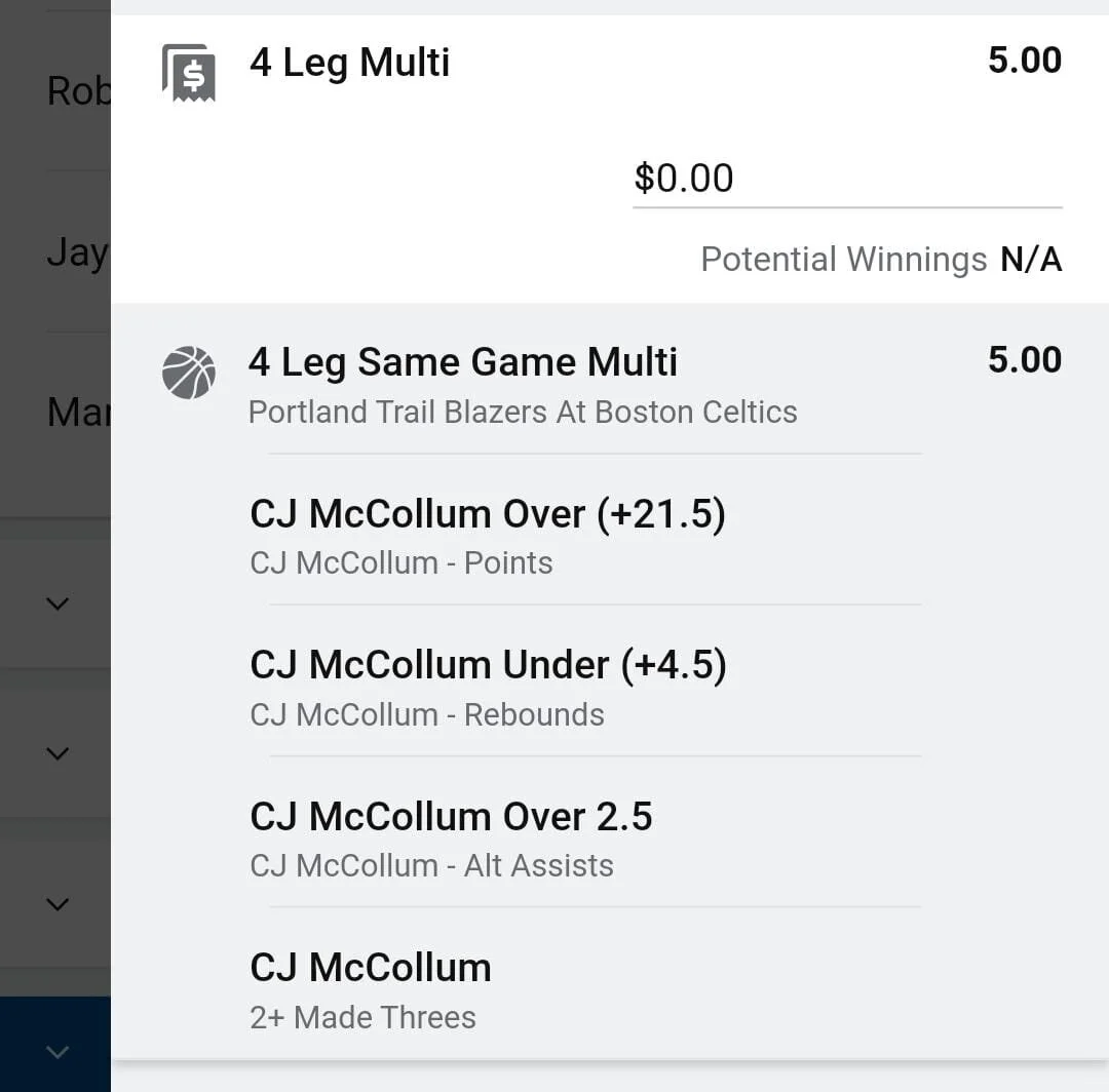 CJ 2 units. Take odds over $4