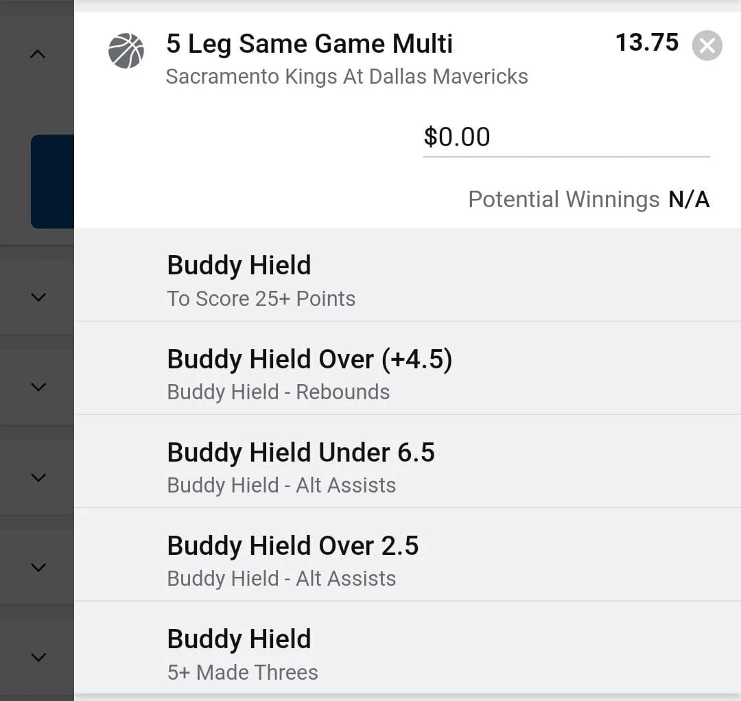 Hield 1.5 units. Take odds over $9