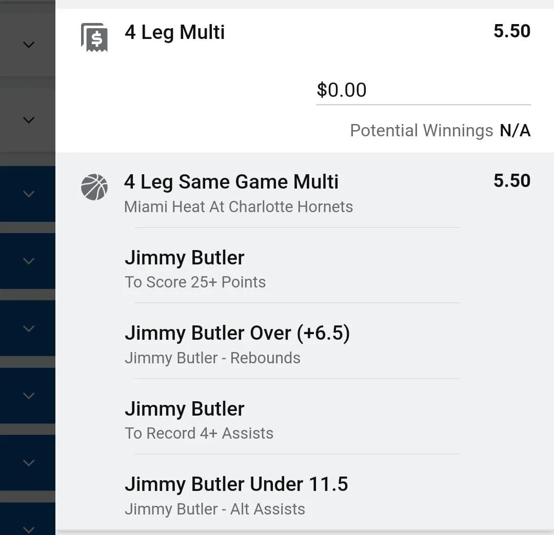 Jimmy Butler 2 units. Take odds over $4.5