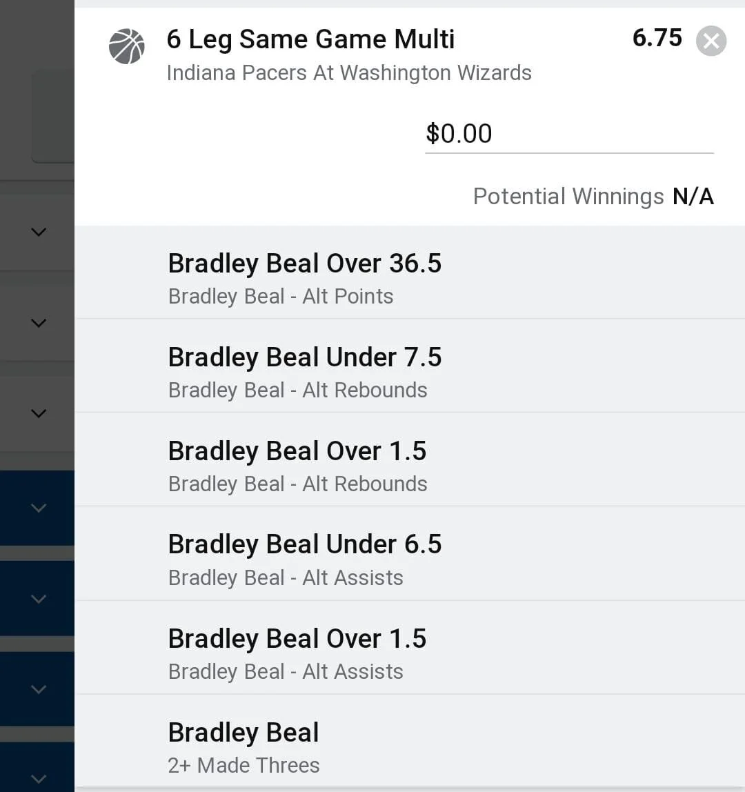 Beal 1.5 units. Take odds over $5