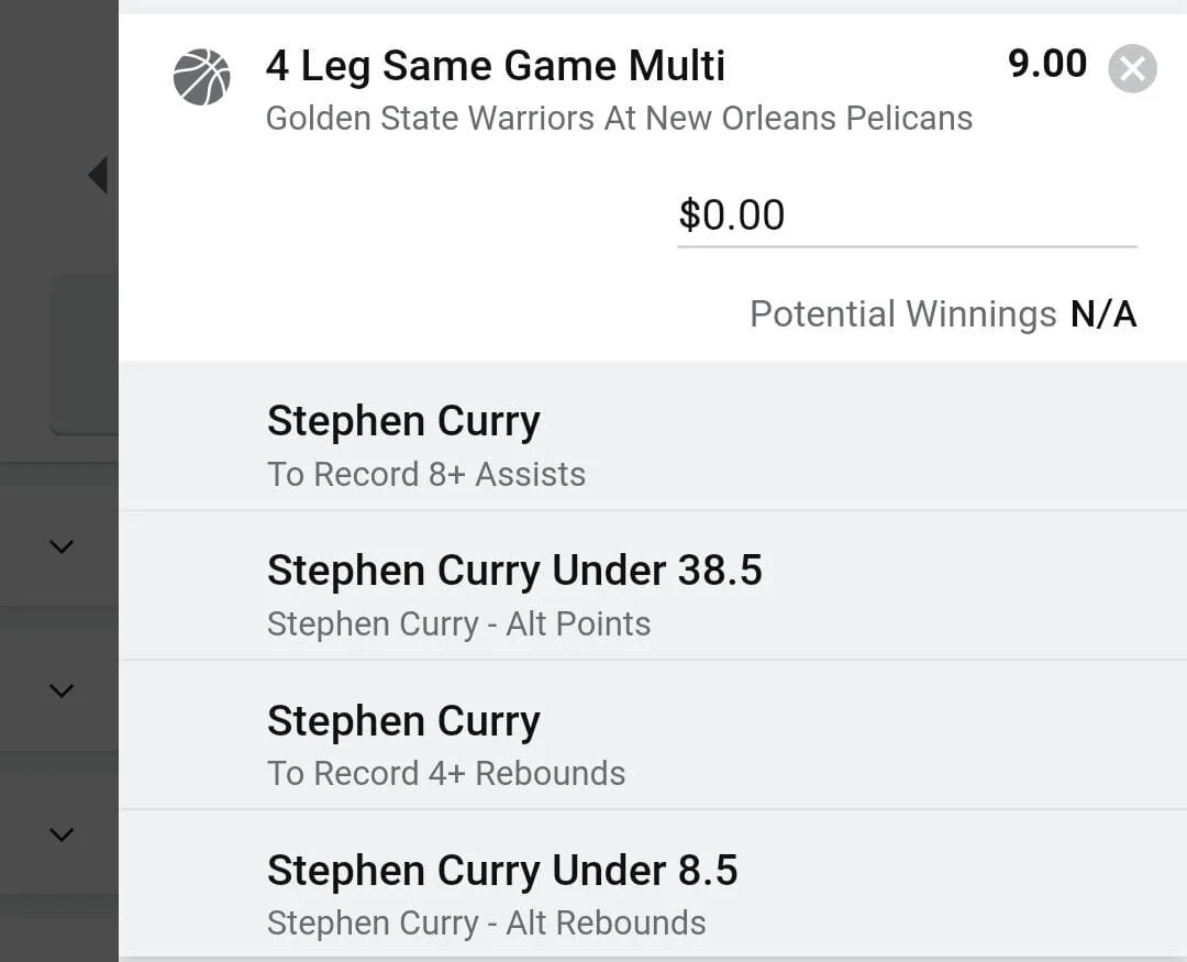 Steph 1.5 units. Take odds over $7