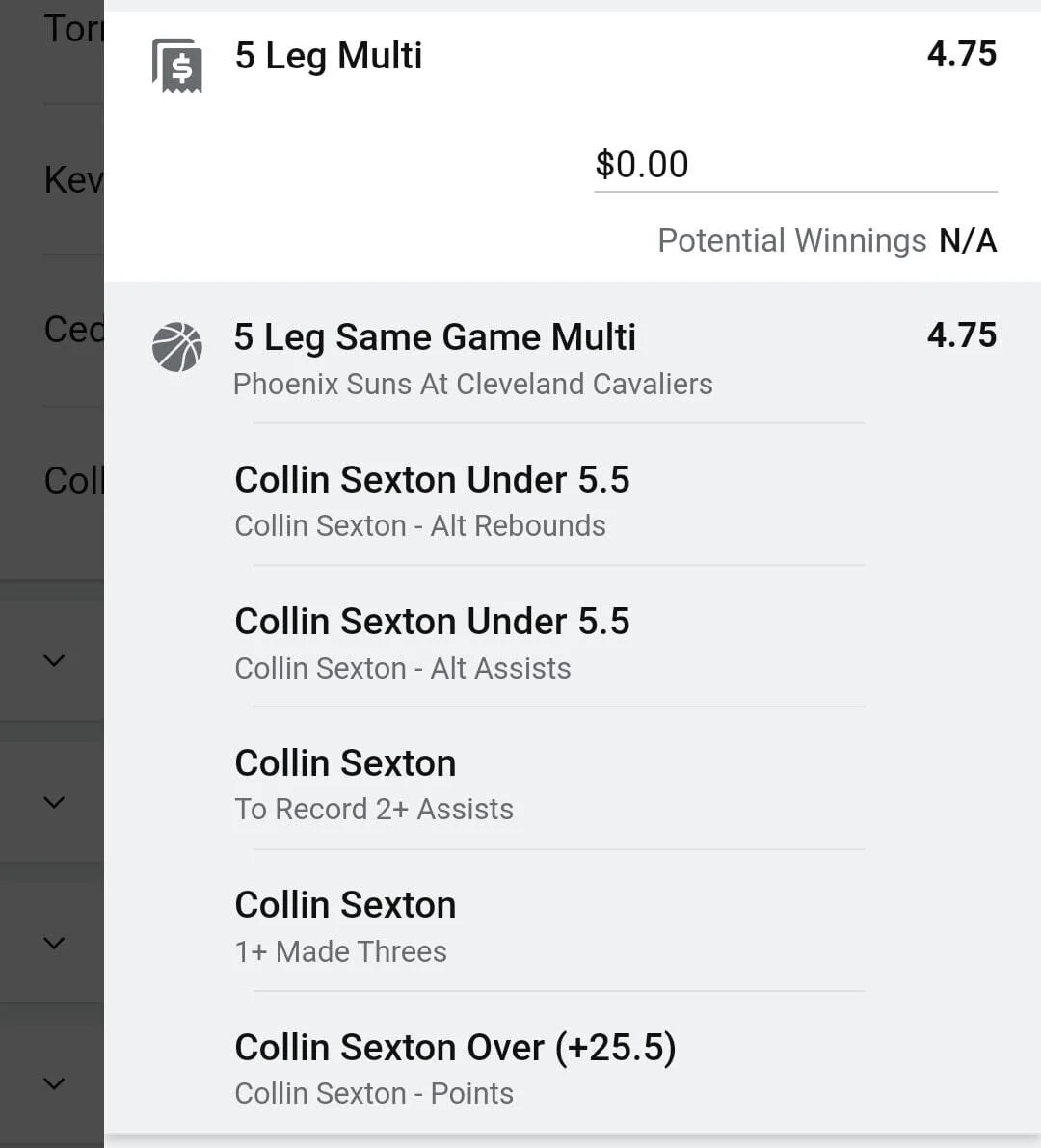 Sexton 2 units. Take odds over $3.75