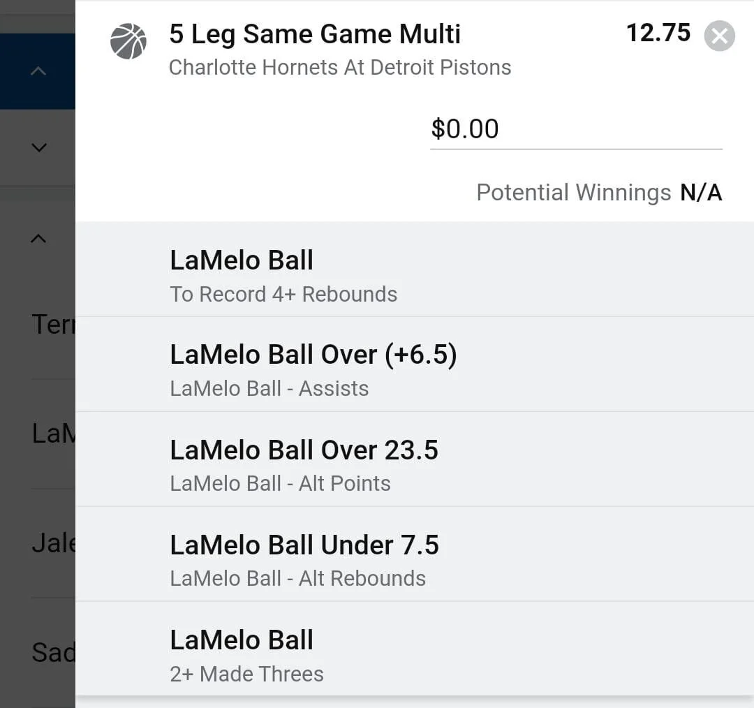 LaMelo 1.5 units. Take odds over $8