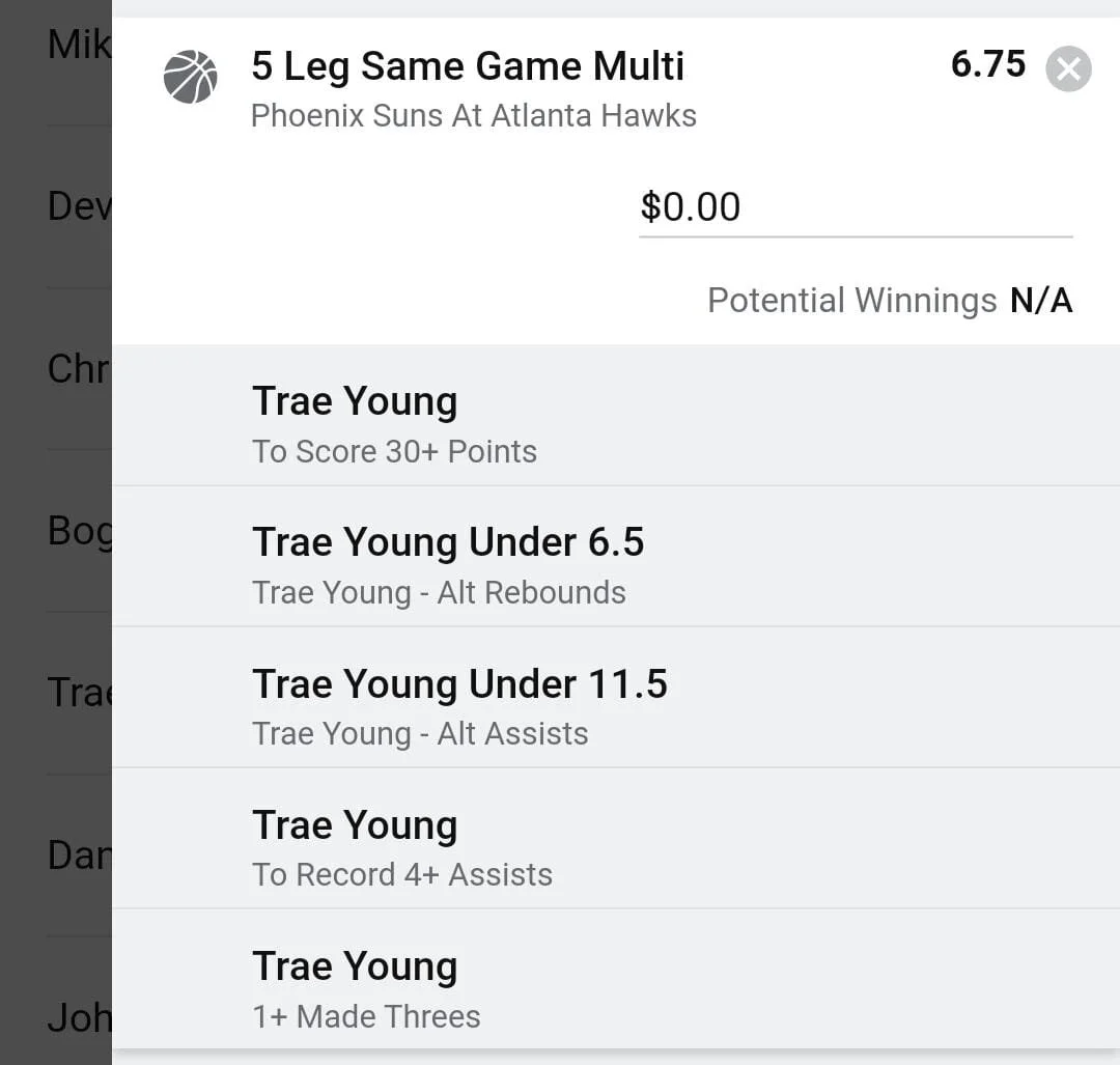 Trae 1.5 units. Take odds over $5