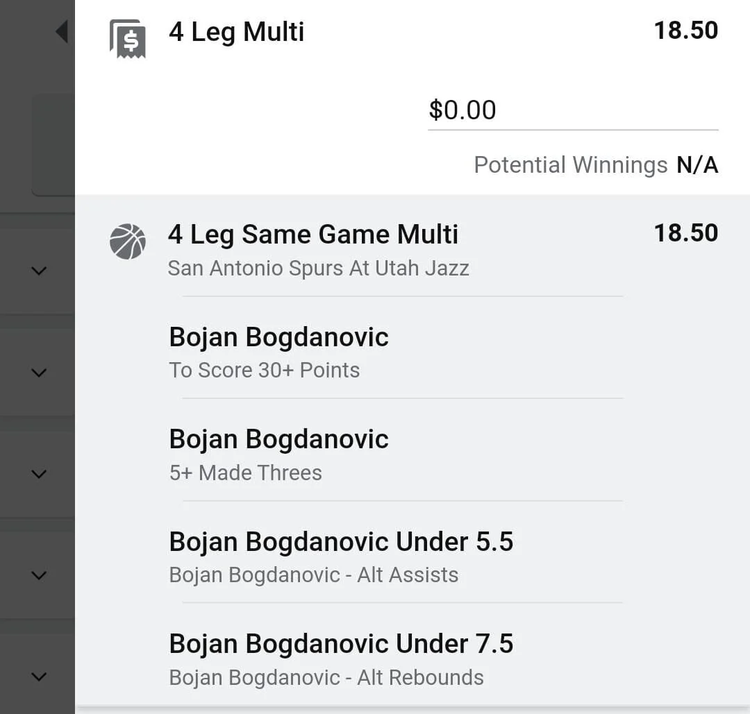 Bojan 1 unit. Take odds over $15
