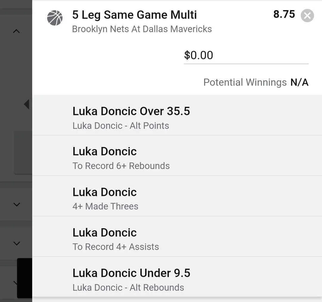 Luka 1.5 units. Take odds over $7