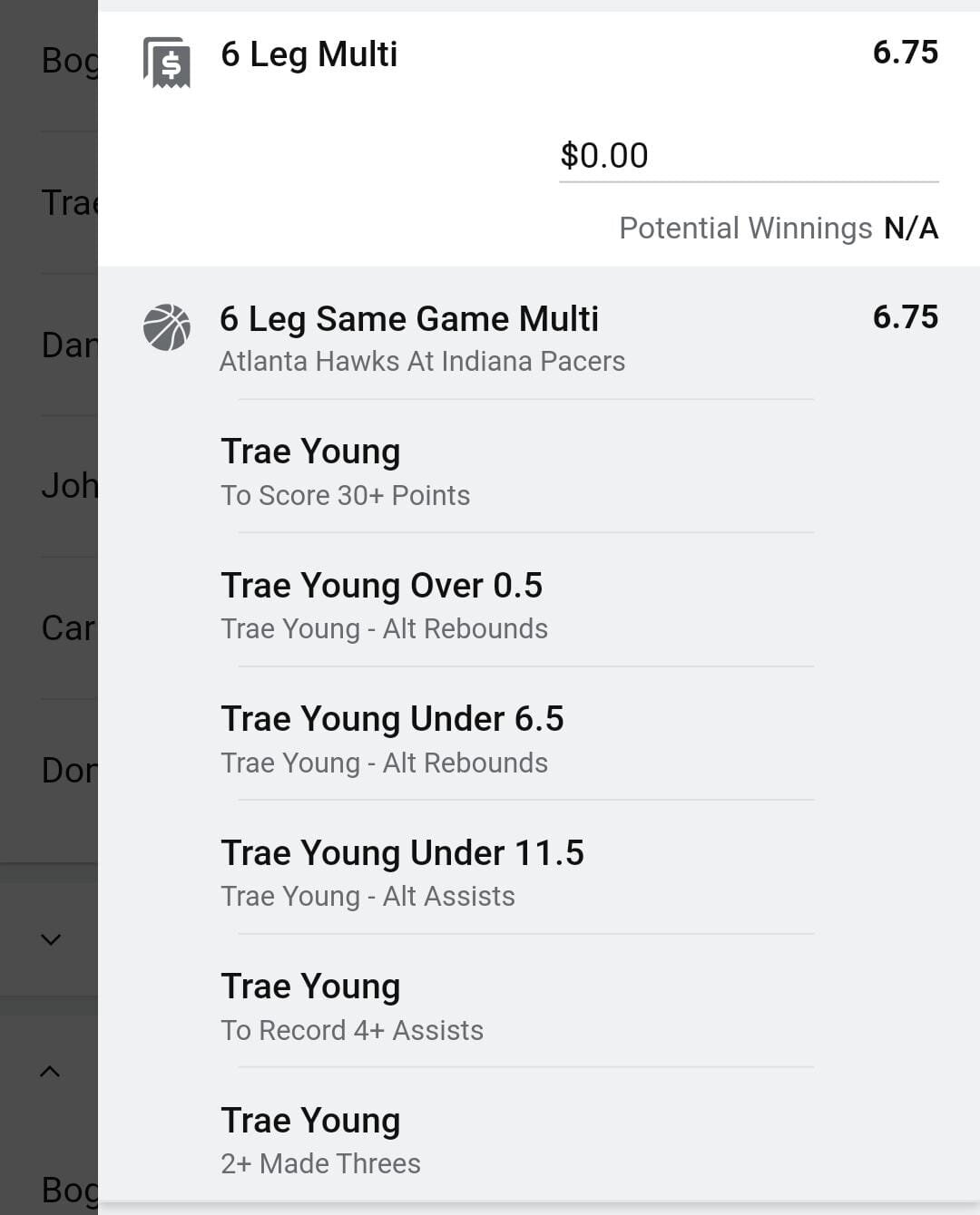 Trae 1.5 units. Take odds over $5