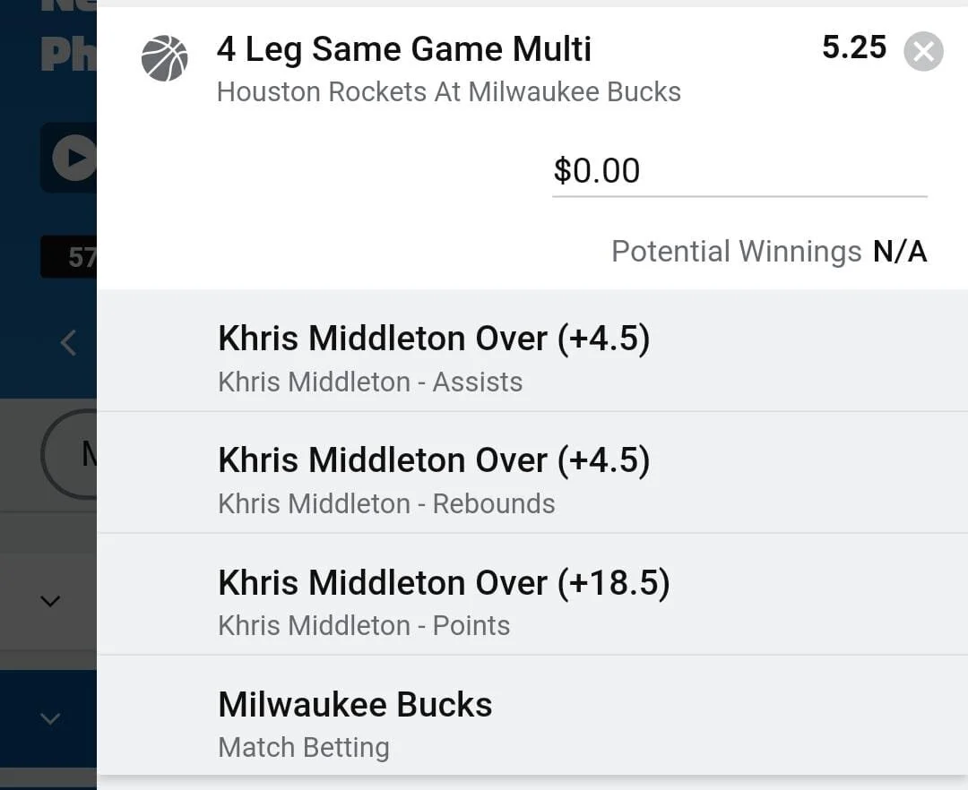 Middleton 2 units. Take odds over $4