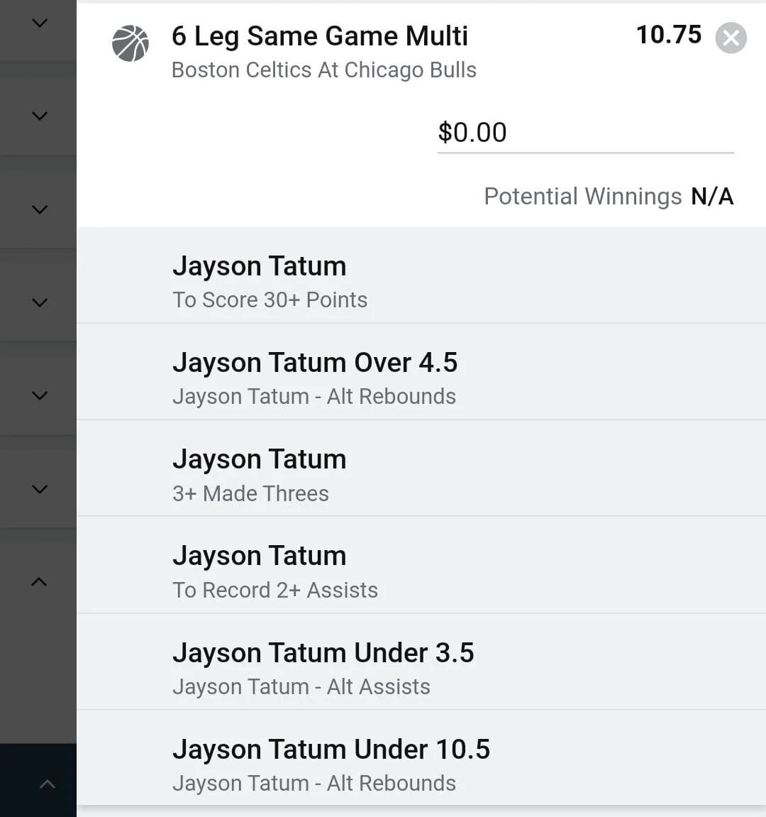 Tatum 1.5 units. Take odds over $8